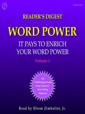 cover image of Reader's Digest Word Power, Volume 1